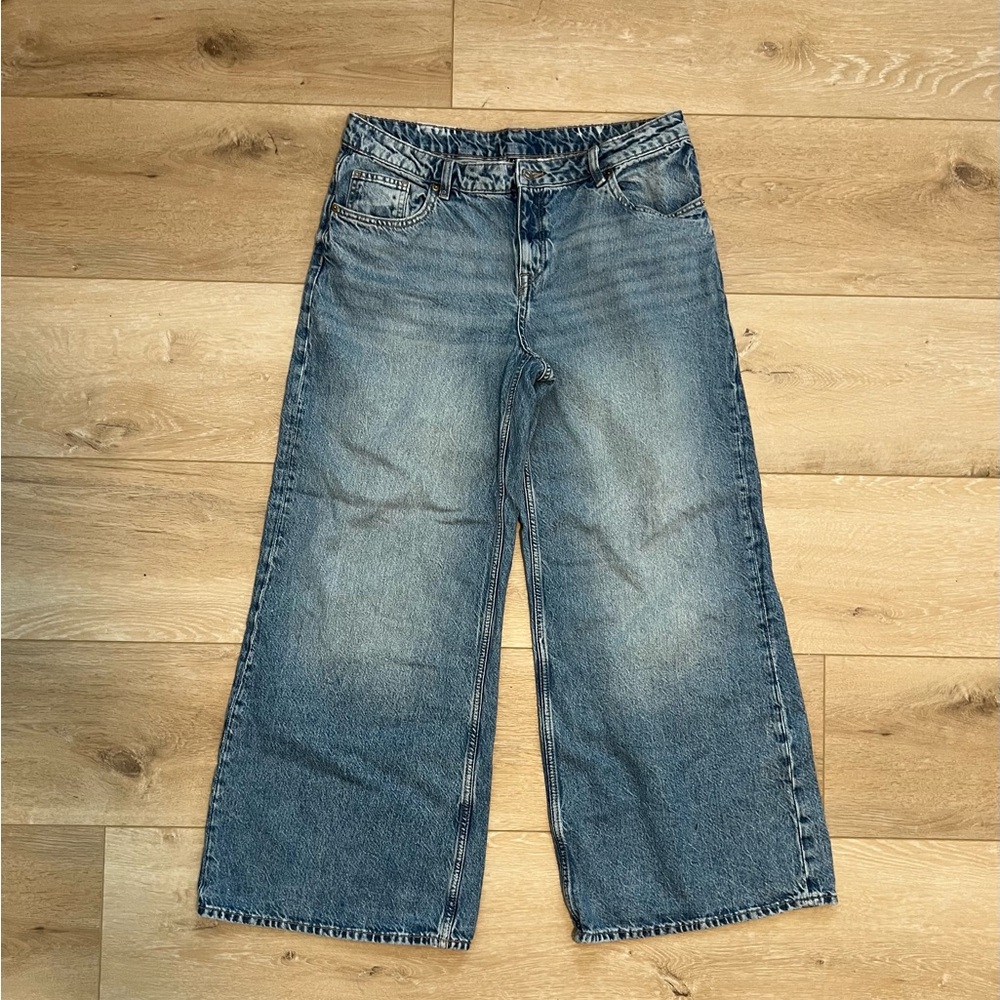 H&M Blue Wide Leg Jeans